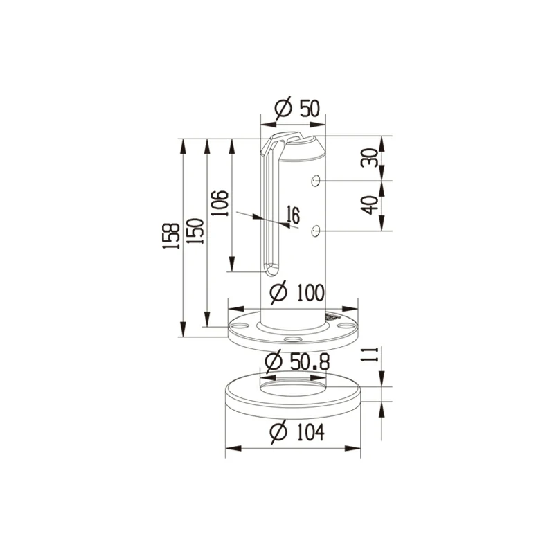 Post Standing Glass Spigot Structure