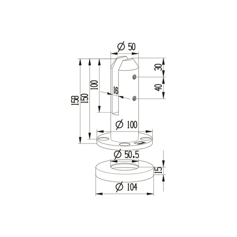 Post Standing Glass Spigot Structure