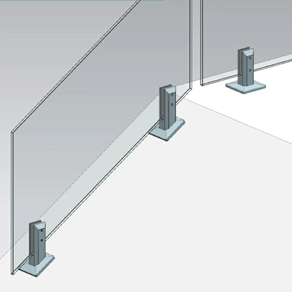 Angled Base Floor Glass Spigot Application