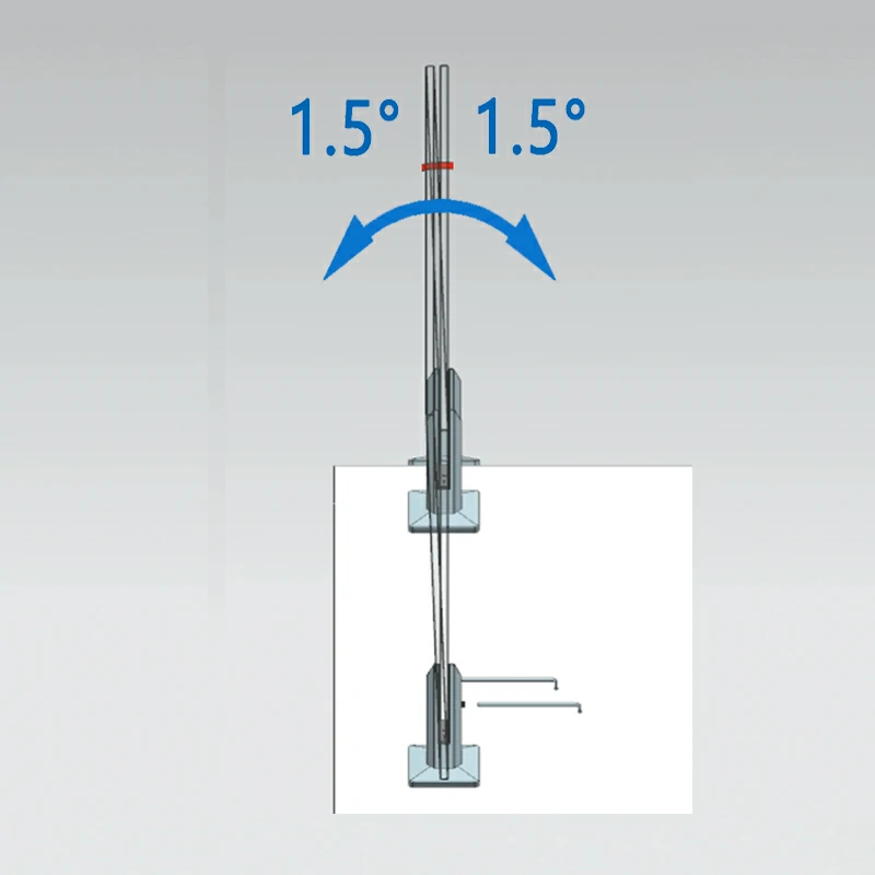 Angled Base Floor Glass Spigot Installation