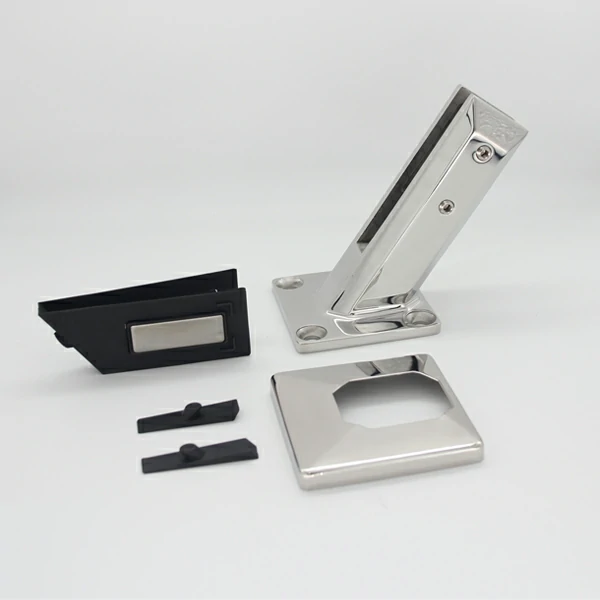 Angled Base Floor Black Glass Spigot Package