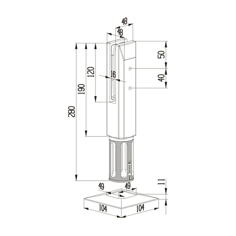 Square In-ground Glass Spigot Structure