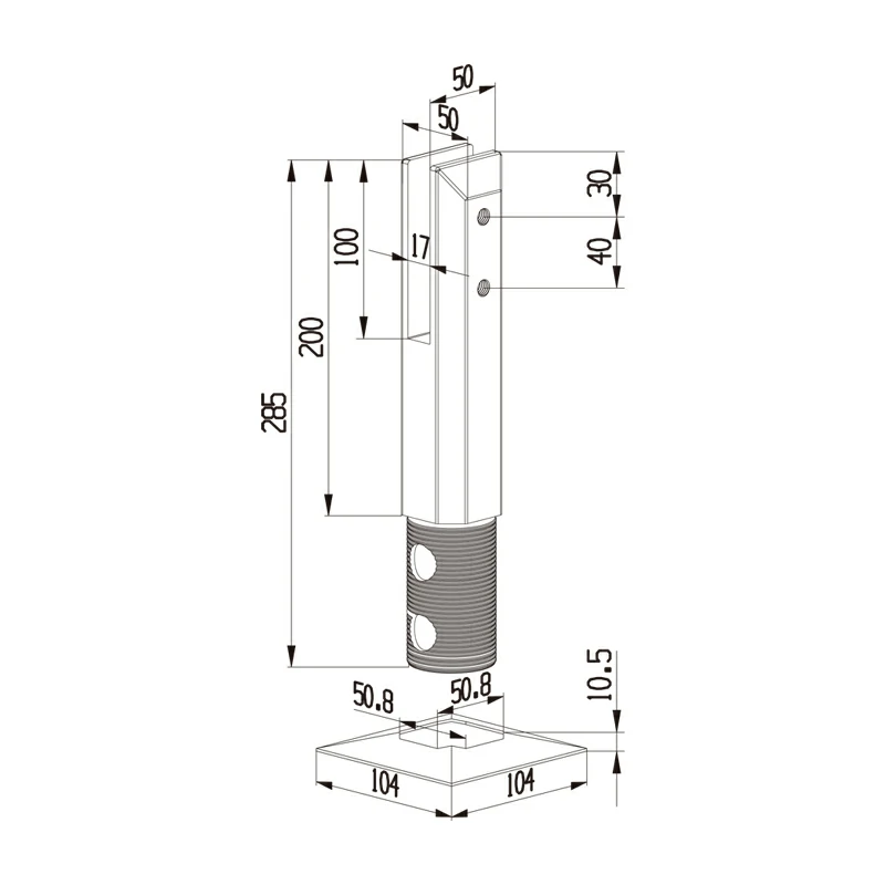 Square In-ground Glass Spigots Structure