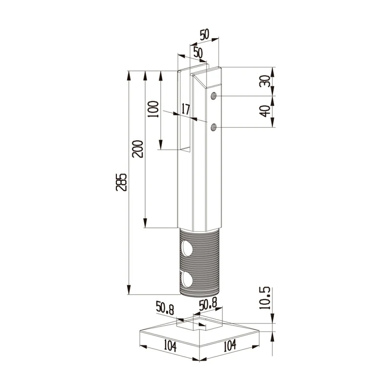 Core Drill Glass Spigot Structure