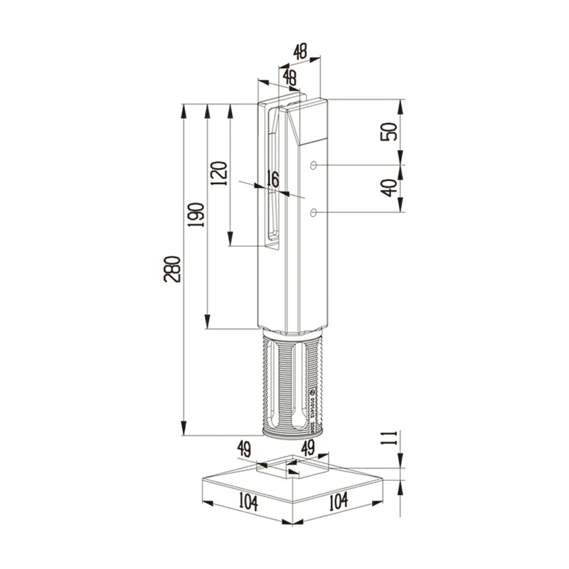 Frameless Glass Balustrade Spigots Structure