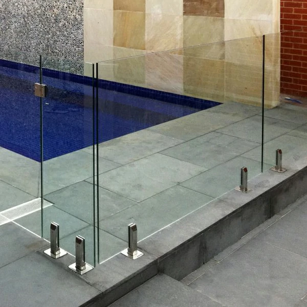 Frameless Glass Pool Fence Spigot Application
