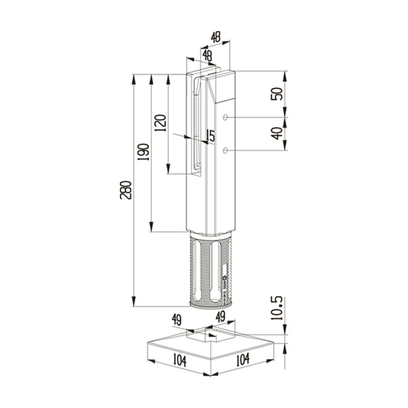 Square In-ground Glass Spigot Structure