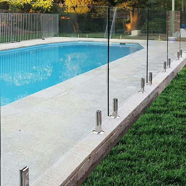 Frameless Glass Pool Fencing Spigots Application