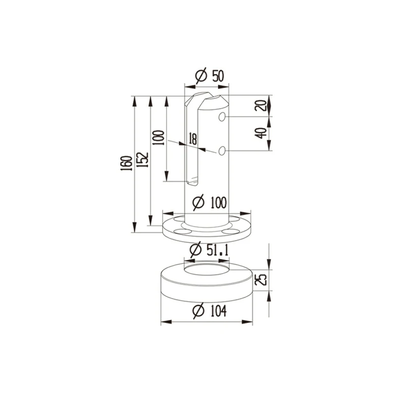 Post Standing Frameless Glass Spigot Structure