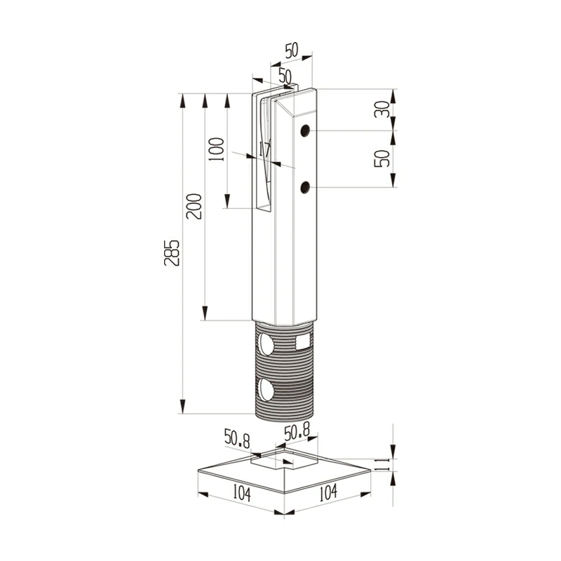 Square In-ground Glass Spigot Structure