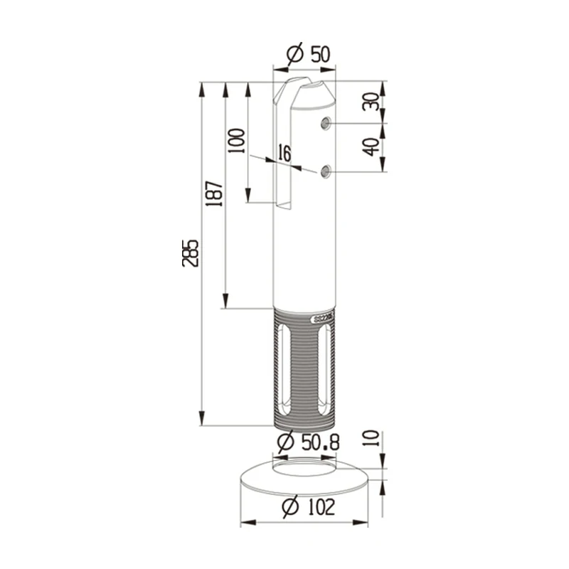 Post In-ground Glass Spigot Structure