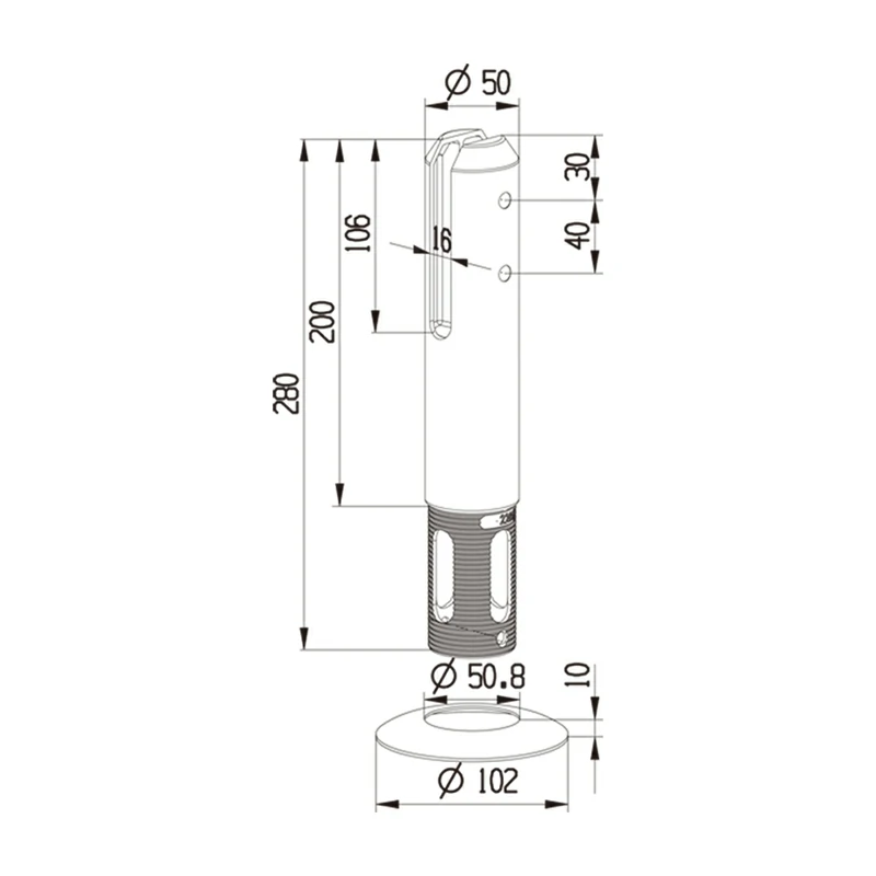 Post In-ground Glass Spigot Structure