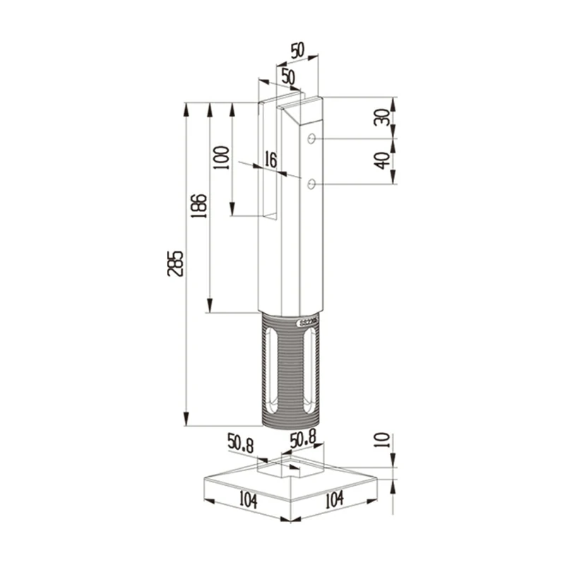 Square In-ground Glass Spigot Structure