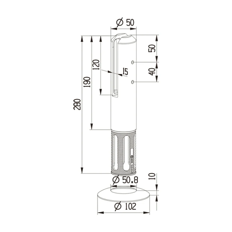 Post In-ground Glass Spigot Structure