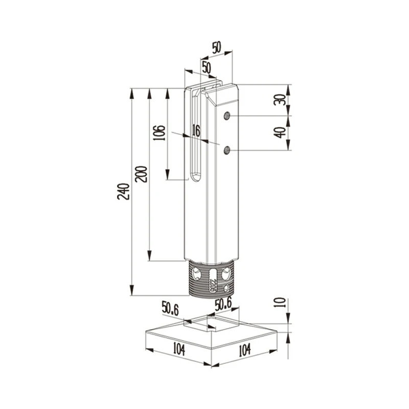 Square In-ground Glass Spigot Structure