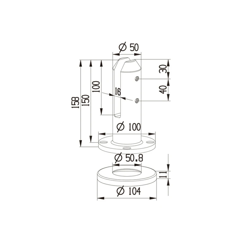Post Standing Glass Spigot Structure