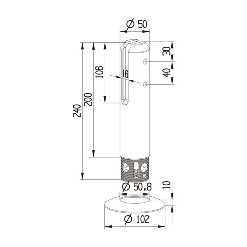 Post In-ground Glass Spigot Structure
