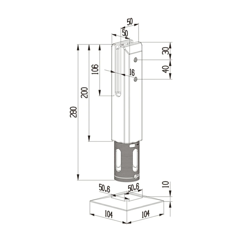 Square In-ground Glass Spigot Structure