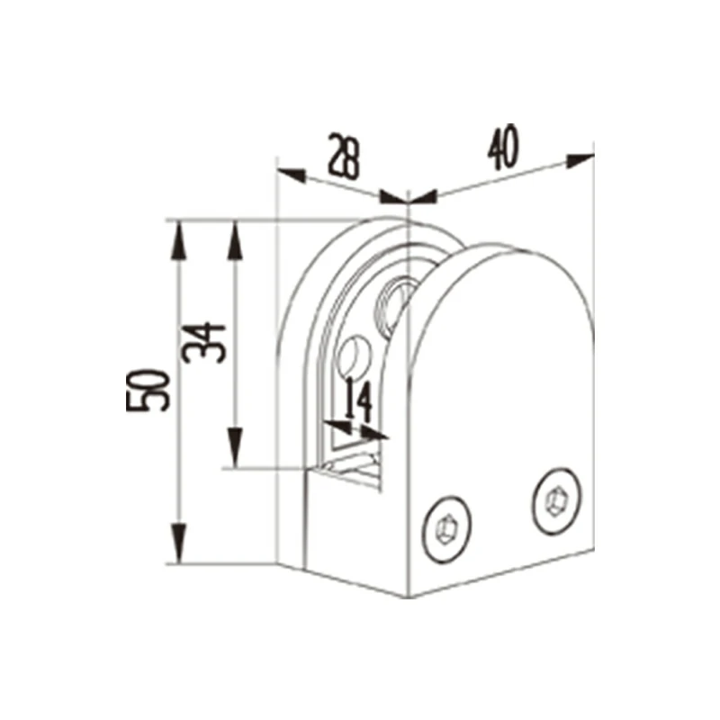 12mm Glass Clamp Structure