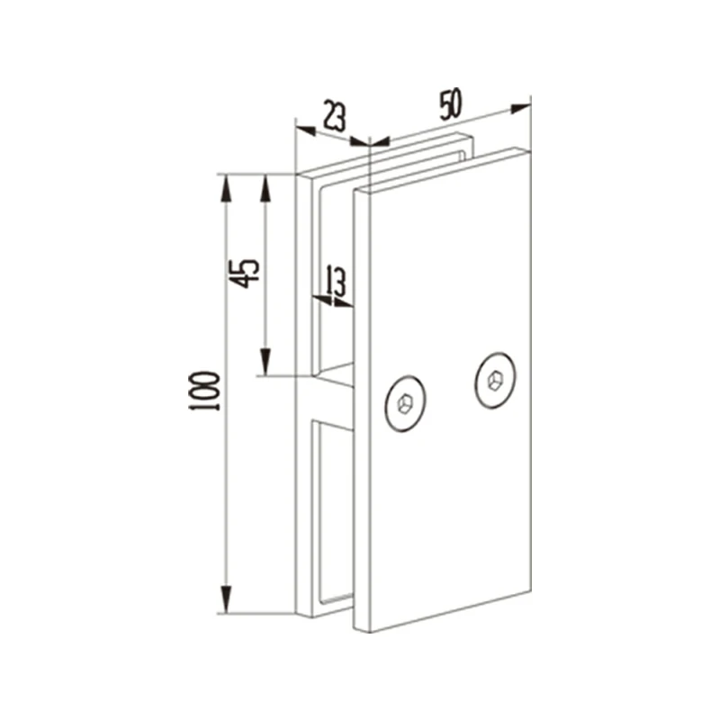 180 Degree Glass Clamp Structure