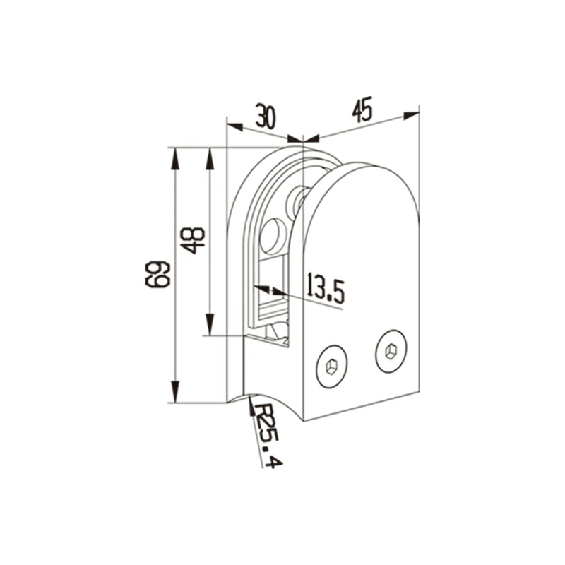 316 Glass Clamps Structure