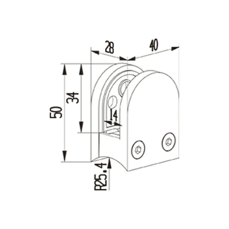 316 Stainless Steel Glass Clamps Structure