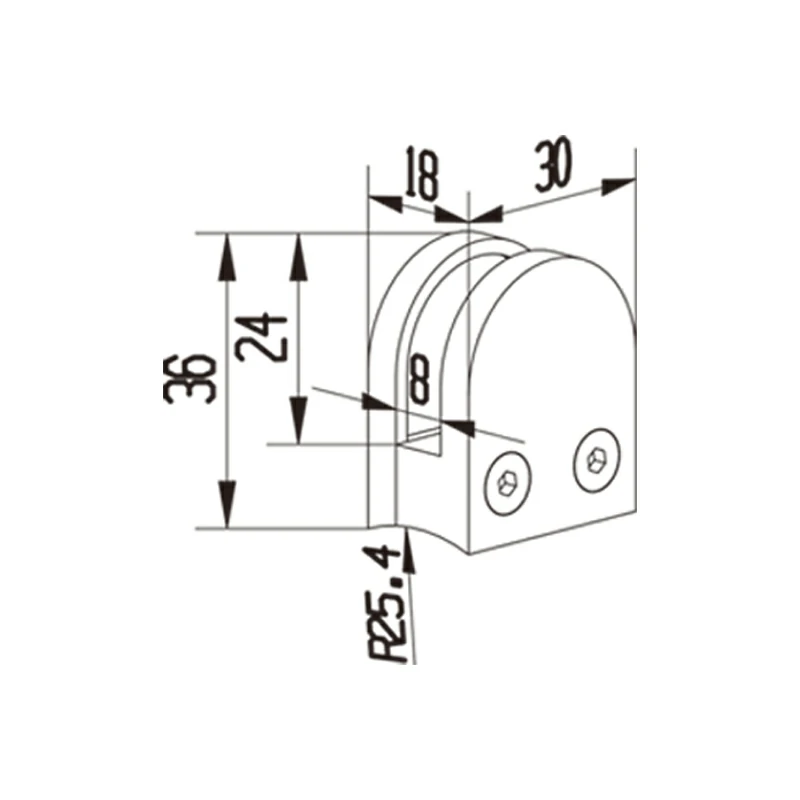 Curved Glass Clamp Structure