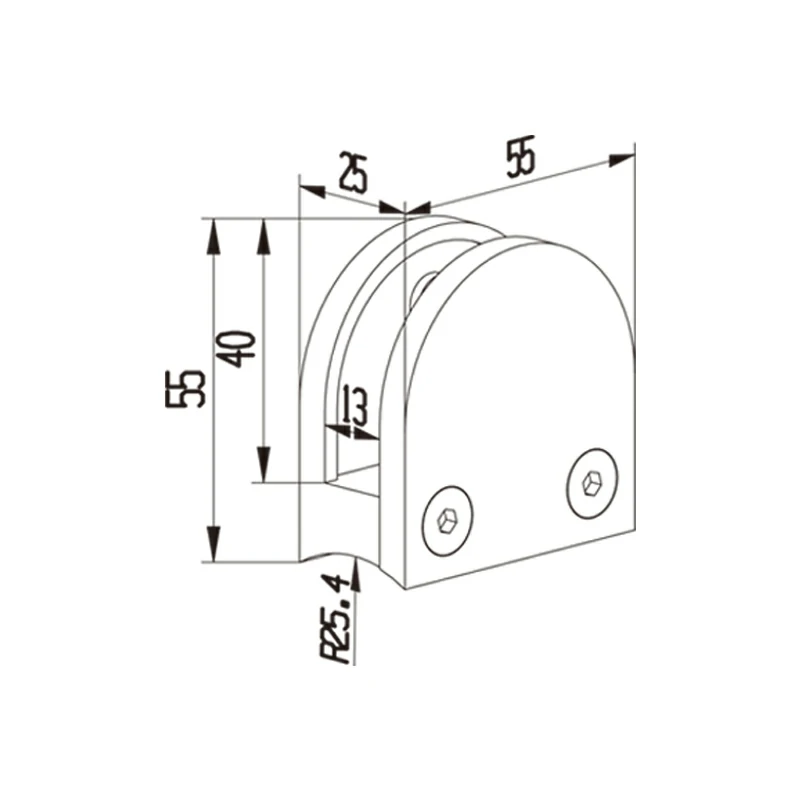D Clamp for Glass Structure