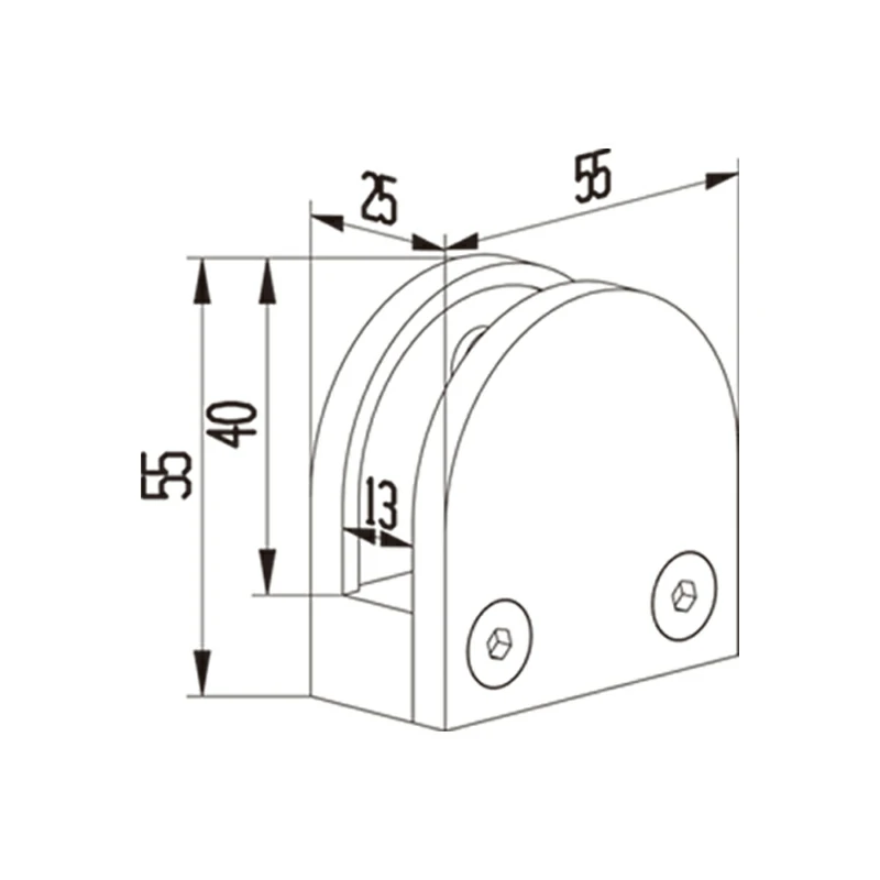 D Glass Clamp Structure