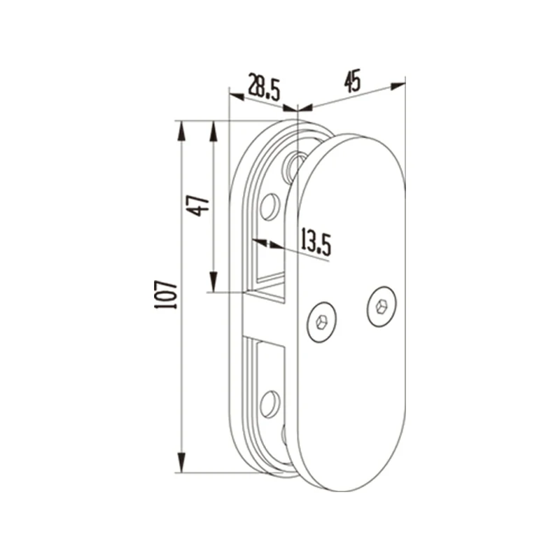 Double Sided Glass Clamp Structure