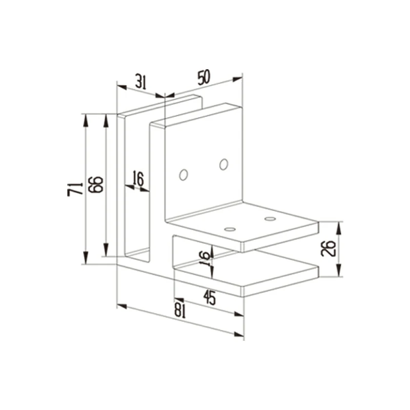 F Glass Clamp Structure