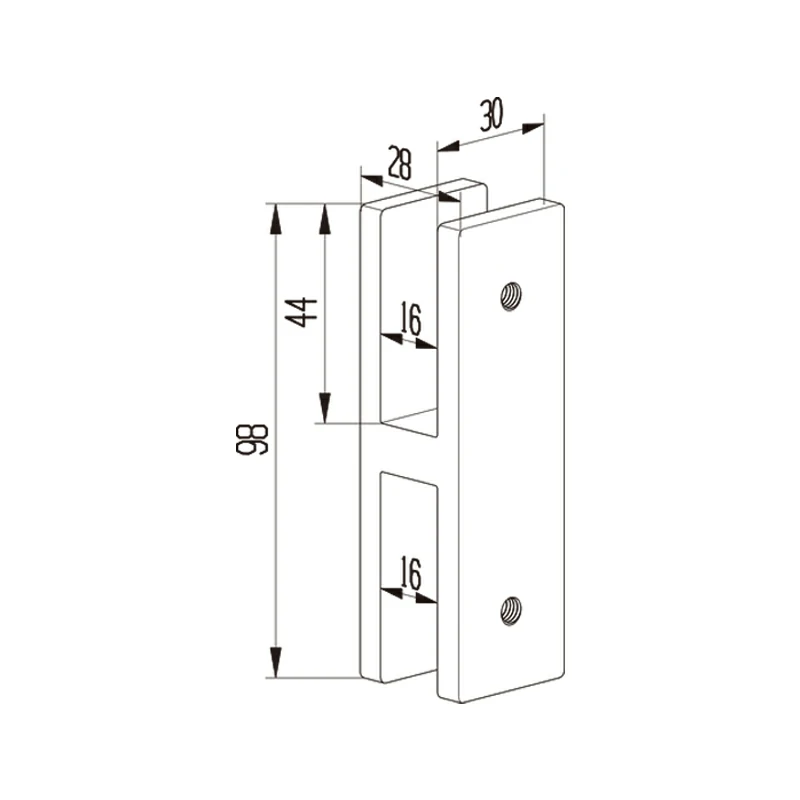 Glass Door Clamp Structure