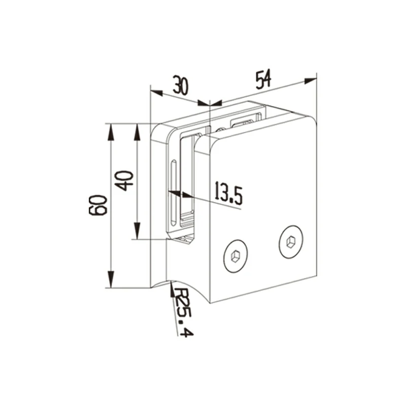 Glass Spigot Clamp Structure