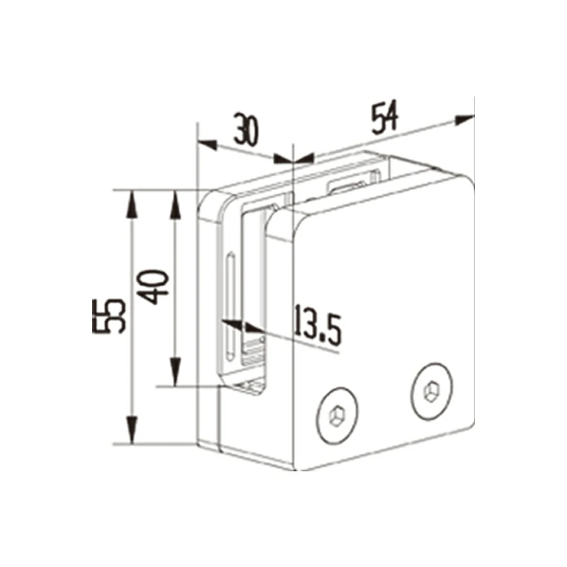 SS Glass Clamp Structure