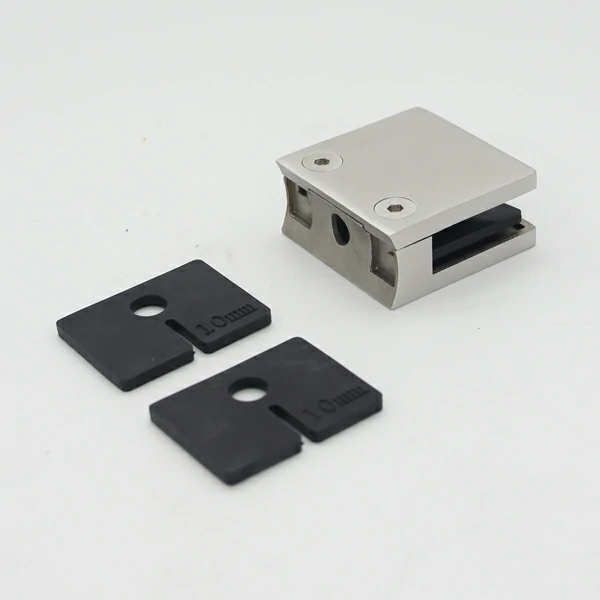 No Hole Square Stainless Steel Glass Clamp Package