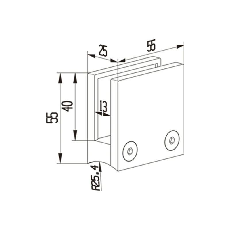 Stainless Glass Clamp Structure