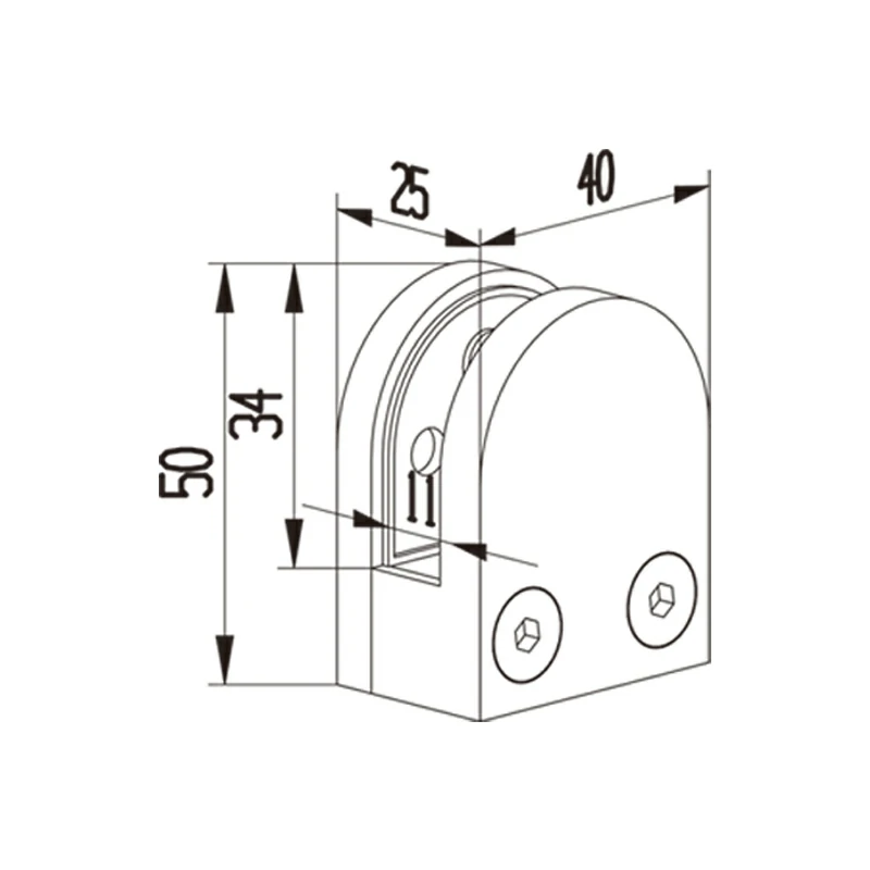 Stainless Steel Glass Clamps Structure