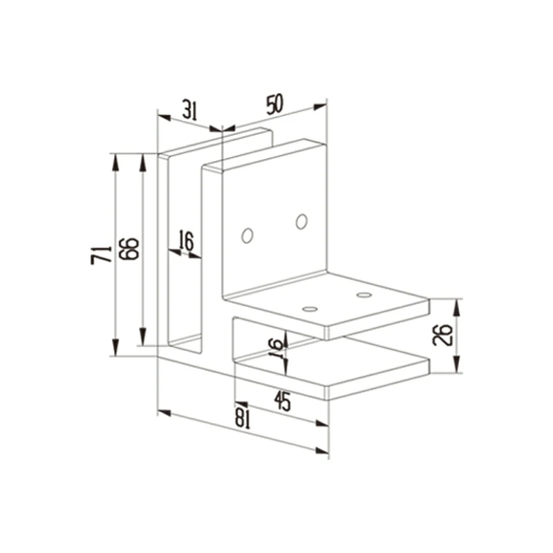 Steel Glass Clamp Structure