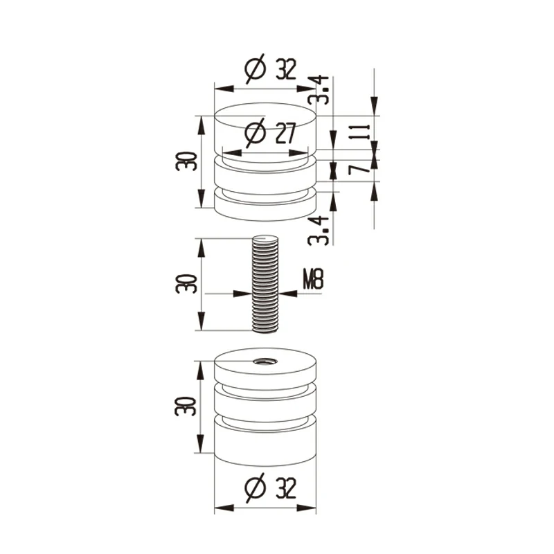 Frameless Shower Door Handles Structure