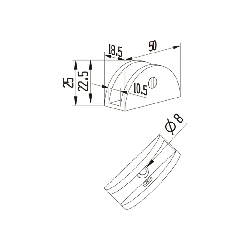 Shower Shelf Clamps Structure