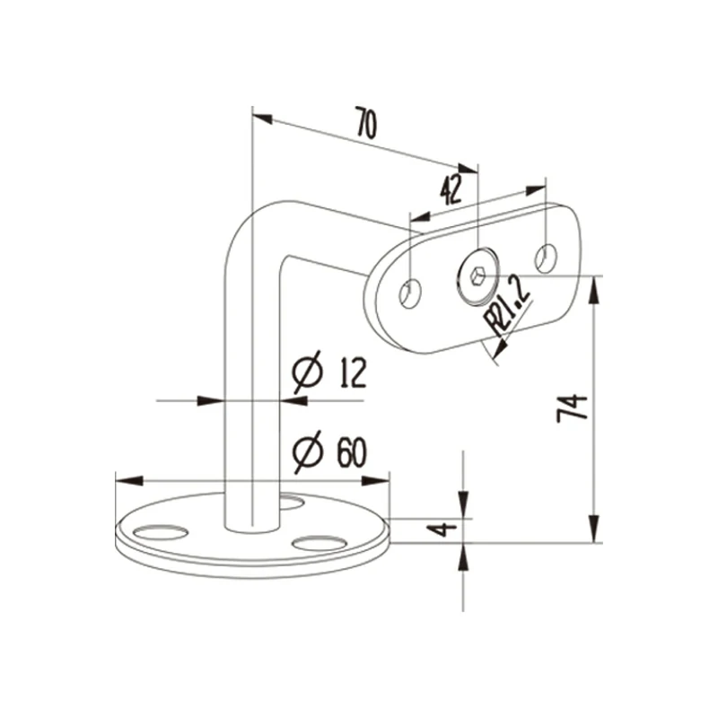 Handrail Support Bracket Structure