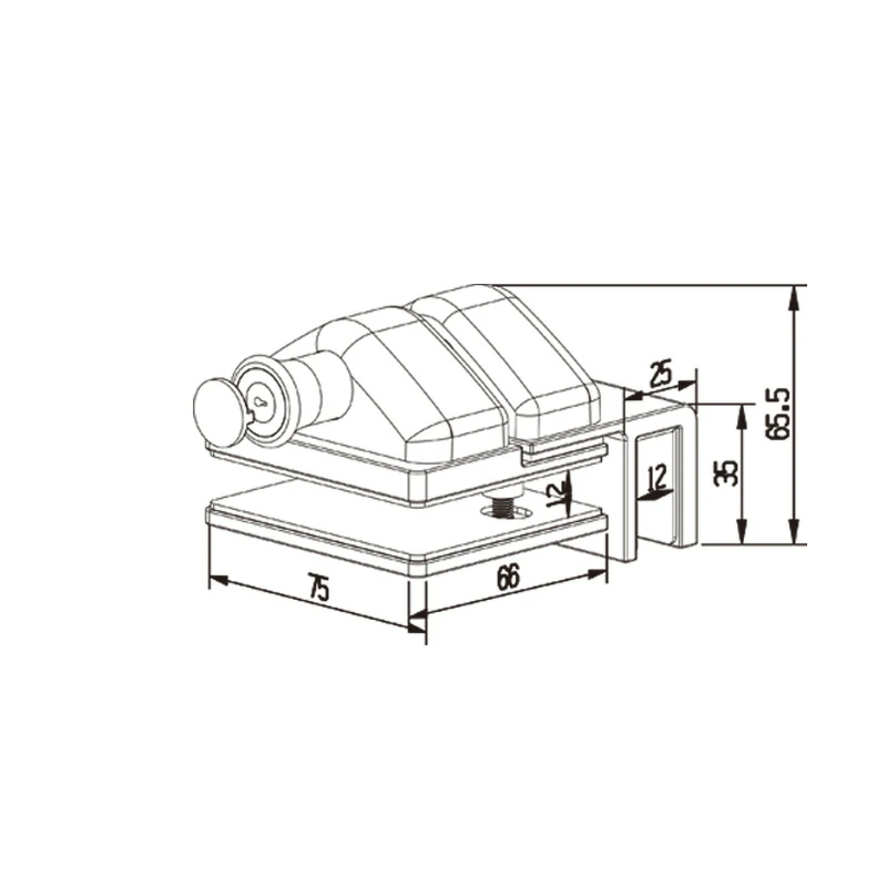 Latch For Pool Glass Door Structure