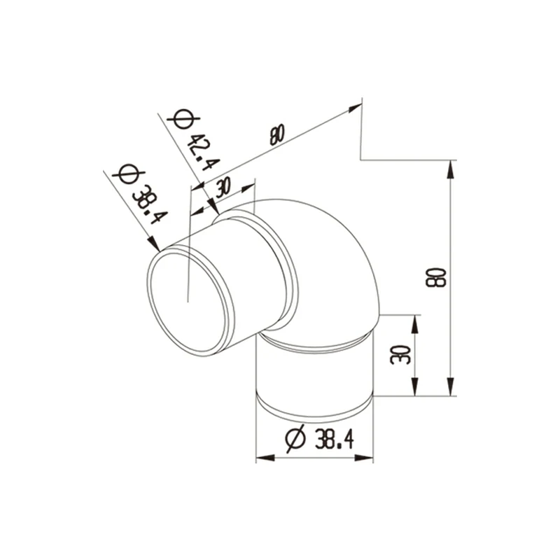 Angled Railing Connector Structure