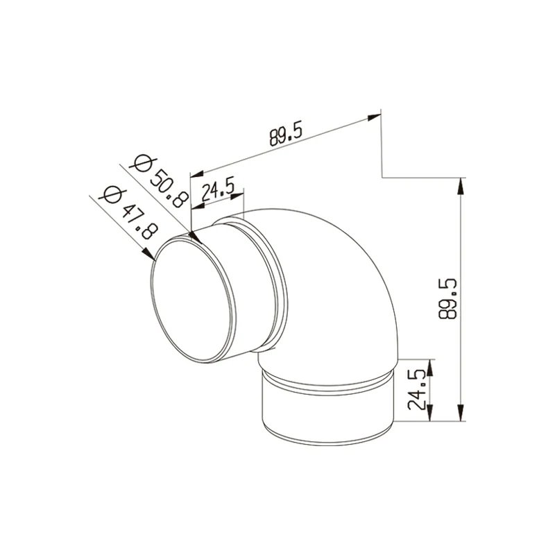 Handrail Elbow Connector Structure