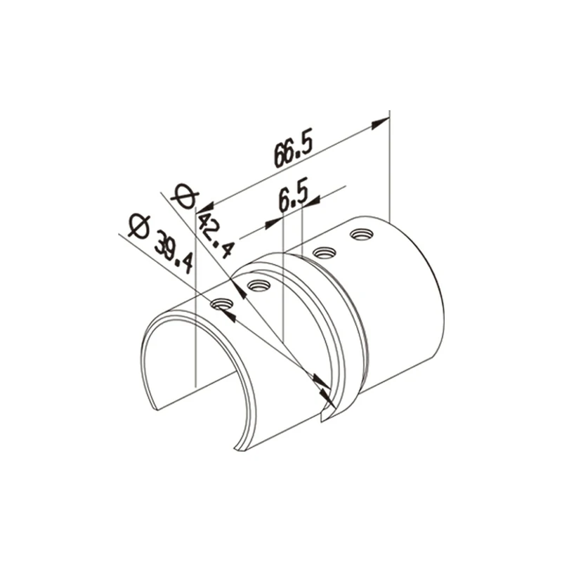 Straight Handrail Connector Structure