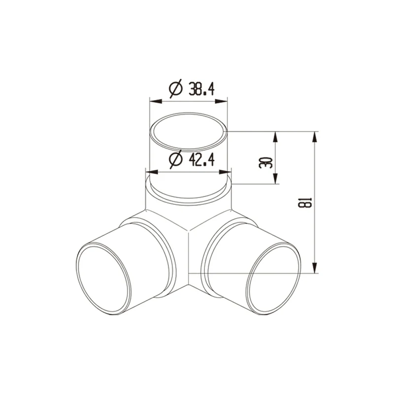 Tee Handrail Connector Structure