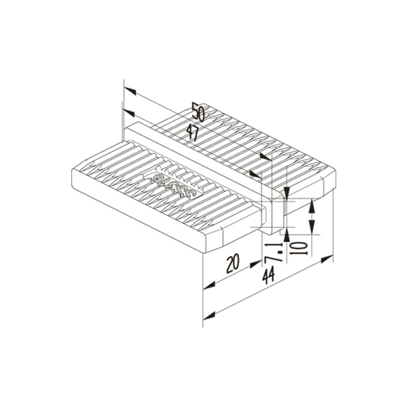 Handrail Horizontal Connector Structure