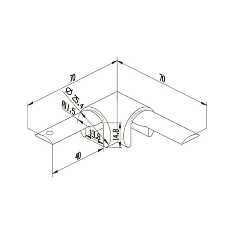 90 Degree Corner Connector Structure