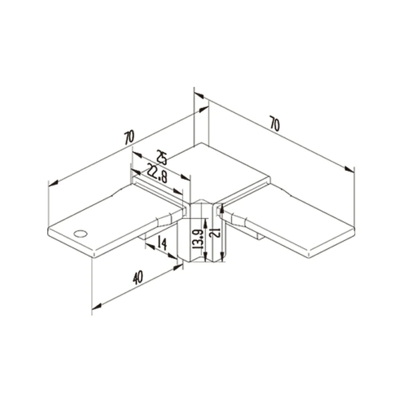 Handrail Right Angle Connector Structure