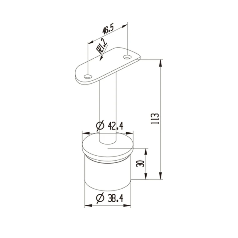 Stainless Steel Handrail Support Bracket Structure